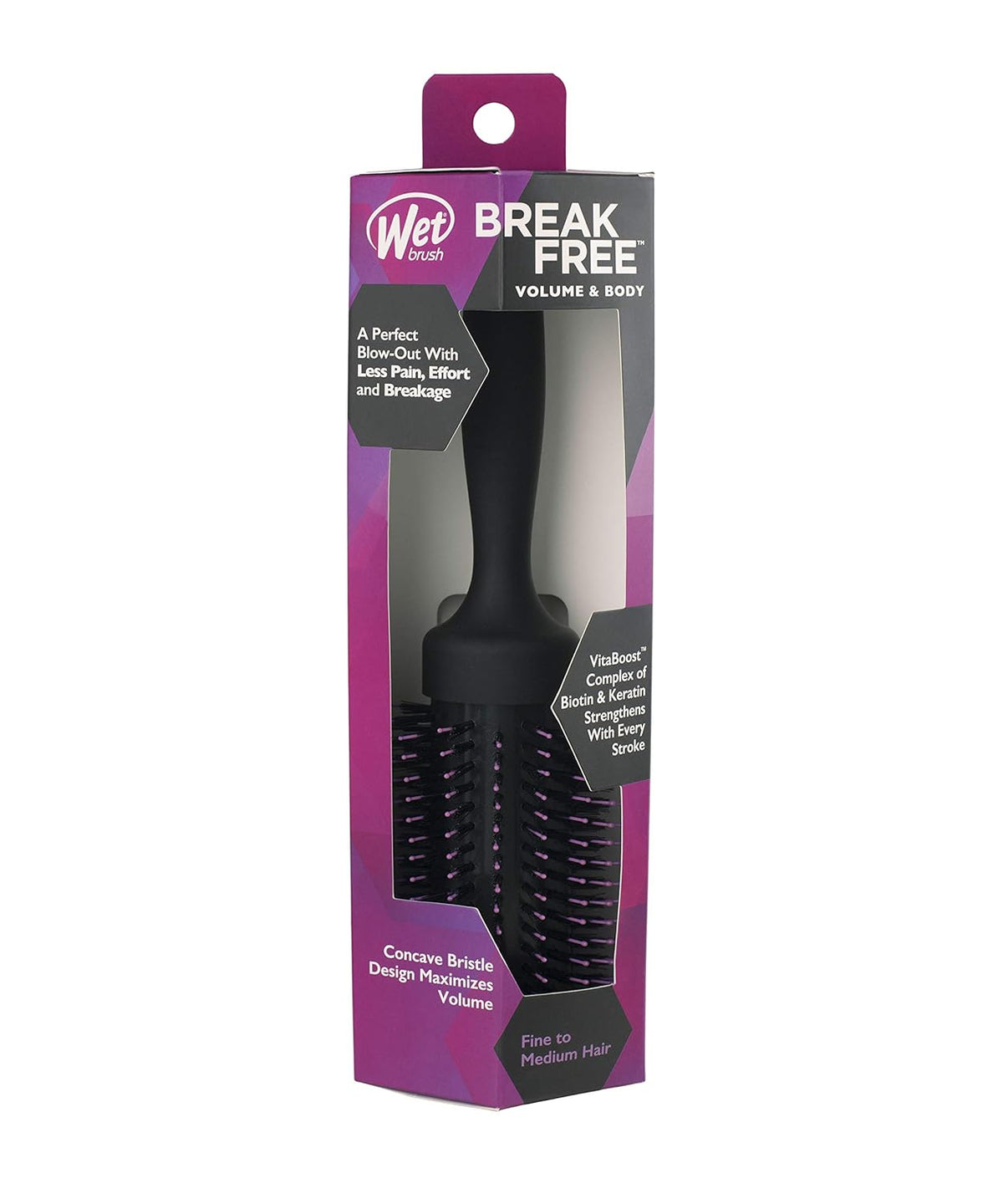 nylon bristles engineered to smooth cuticle and add shine