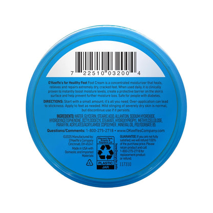 O'Keeffe's for Healthy Feet Foot Cream – Post-Bath Wind-Down Moisturizer for Dry Feet, Soothing Nightly Ritual