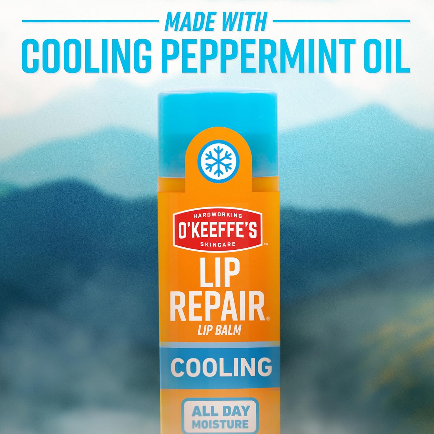 O'Keeffe's Lip Repair Cooling Balm – Nightstand Lip Care Ritual for Chronically Dry, Chapped Lips, Twin Pack
