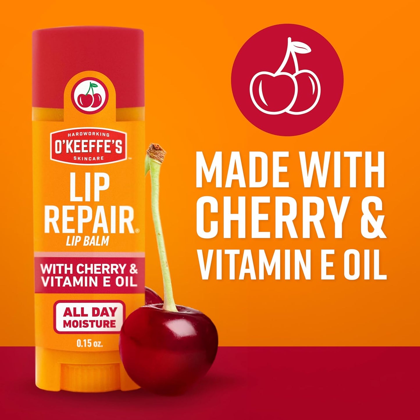 O'Keeffe's Lip Repair Stick – Pocket-Size SPF 15 Balm for Road Trips and Commutes