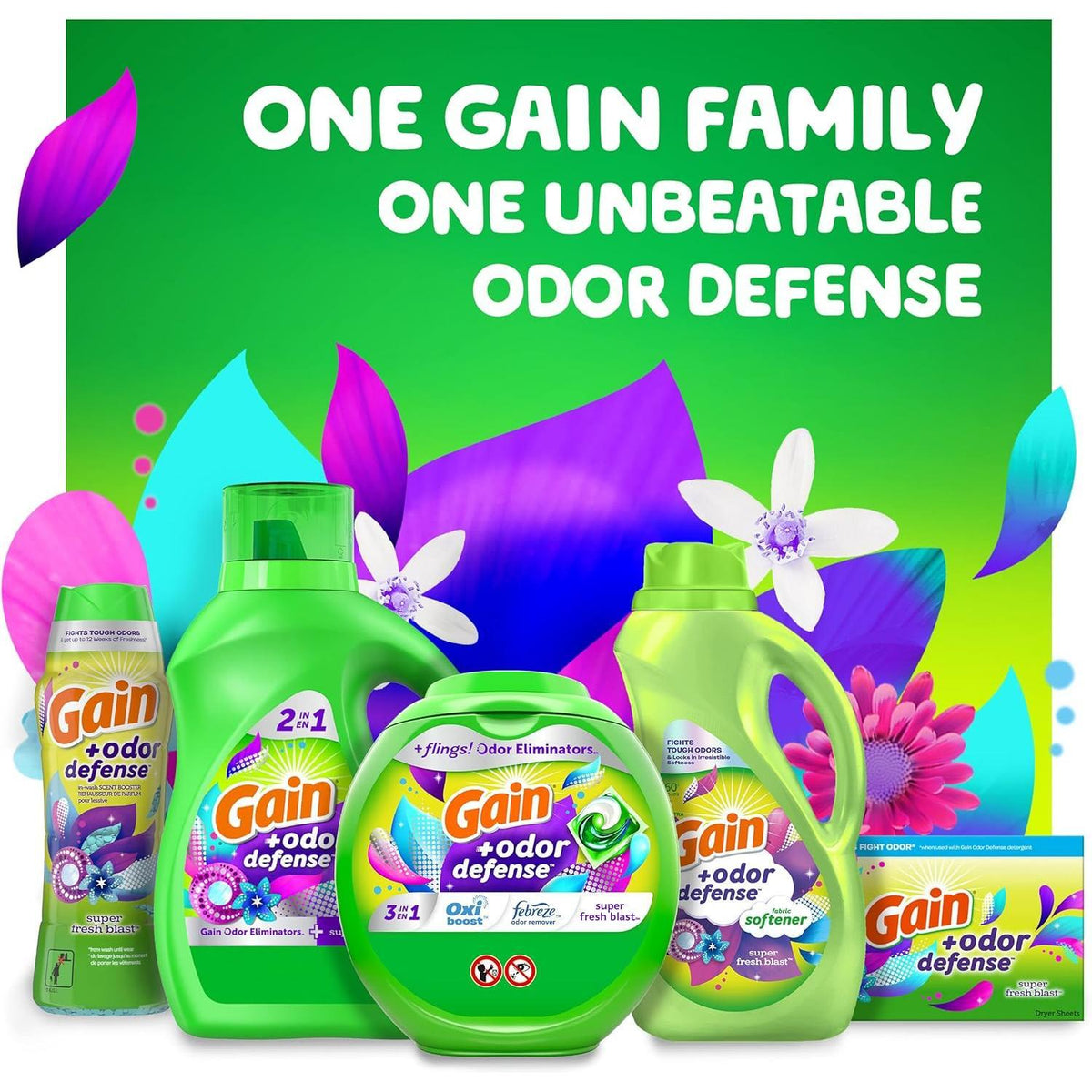 odor defense formulation that targets tough odors at the source during the rinse cycle
