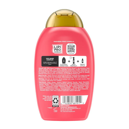 OGX Bond Protein Repair Shampoo – Salon-Quality Bond Repair Wash for Damaged Hair, Elegant Vanity Essential 13 fl oz
