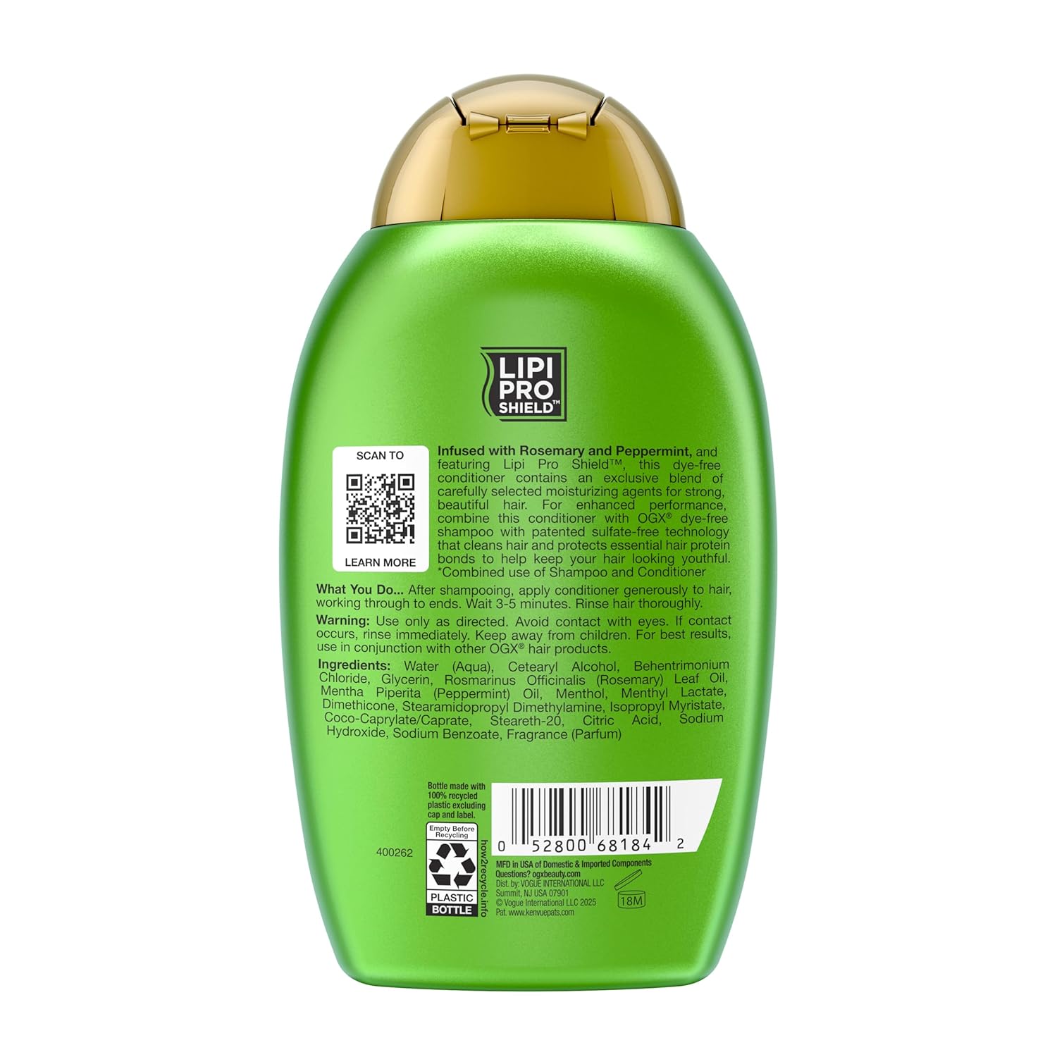 OGX Clarifying Strength + Rosemary Mint Conditioner – Scented Shower Refresh for Oily Hair, Rosemary and Peppermint Infusion