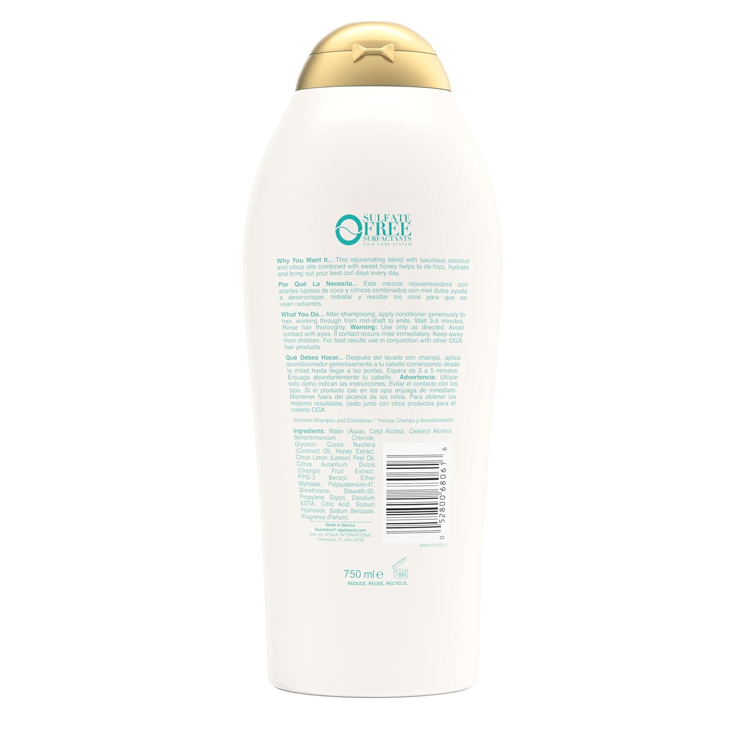 OGX Coconut Curls Moisturizing Conditioner – Mindful Bath Time Hydration for Curly and Dry Hair, 25.4 fl oz