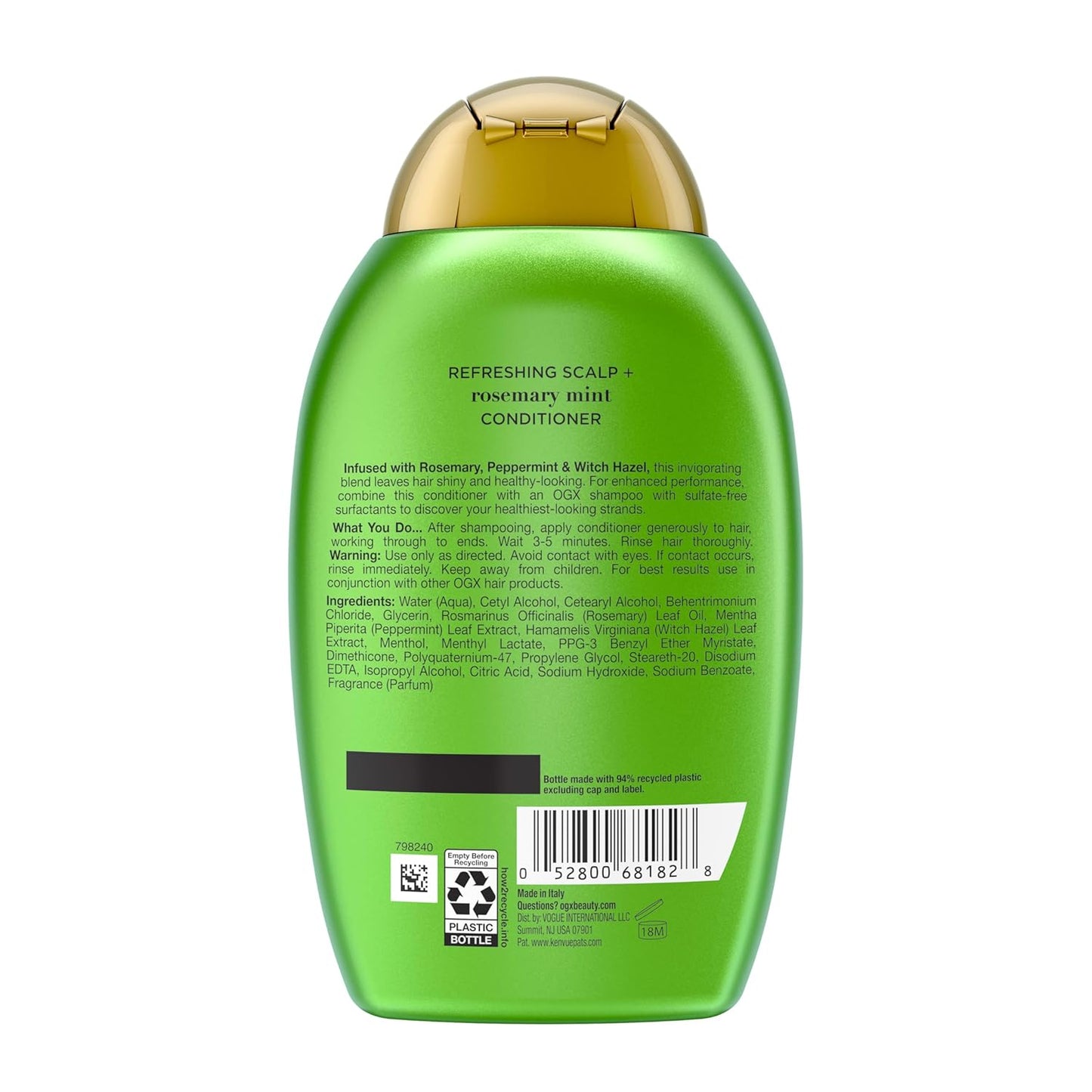 OGX Extra Strength Rosemary Mint Conditioner – Thoughtful Birthday Gift for Her, Nourishing Scalp Care