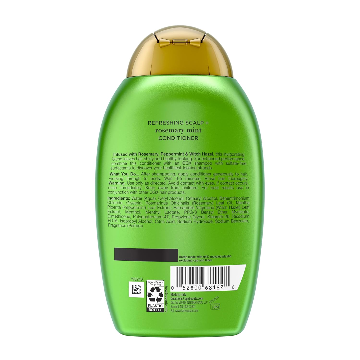 OGX Extra Strength Rosemary Mint Conditioner – Thoughtful Birthday Gift for Her, Nourishing Scalp Care