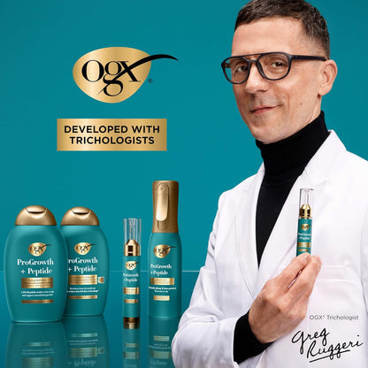 OGX ProGrowth + Peptide Serum Mist – Clean-Beauty Volumizer for an Uncluttered Vanity, 6.5 fl oz
