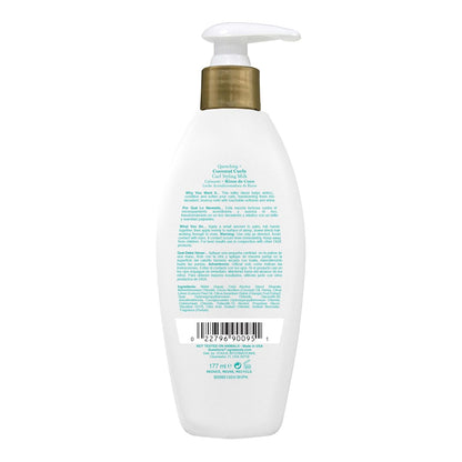 OGX Quenching Coconut Curls Styling Milk – Curly Hair Care Birthday Gift for Her, 6 fl oz