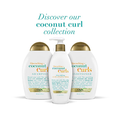OGX Quenching Coconut Curls Styling Milk – Curly Hair Care Birthday Gift for Her, 6 fl oz