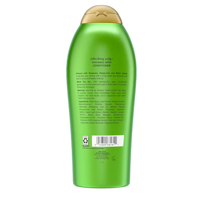 OGX Refreshing Scalp + Rosemary Mint Conditioner – Streamlined Daily Hair Care for Clutter-Free Bathrooms, 25.4 fl oz
