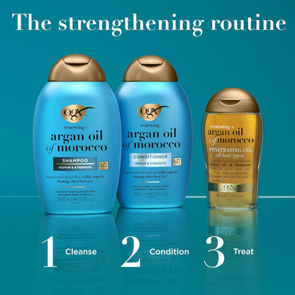 OGX Renewing + Argan Oil of Morocco Conditioner – Salon-Quality Repair for Color-Treated Hair at Home