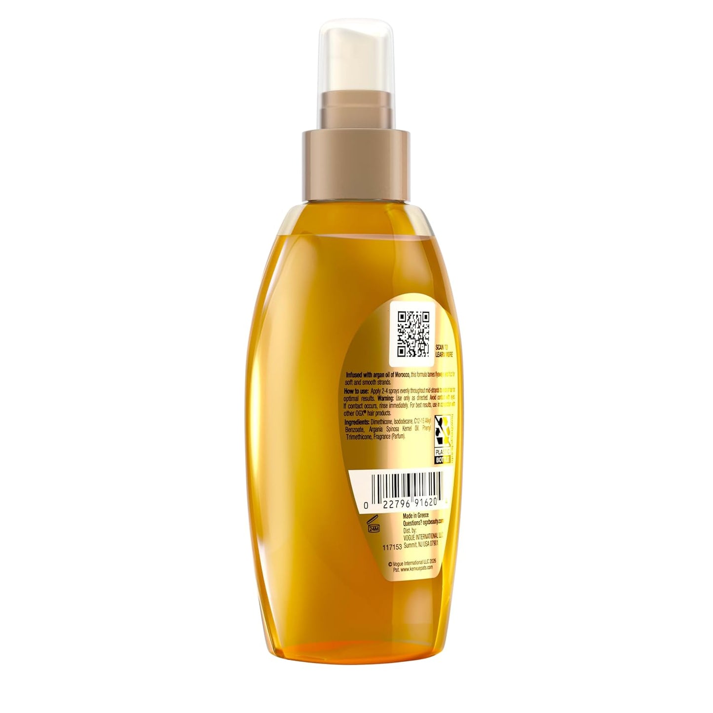 OGX Renewing Argan Oil of Morocco Weightless Healing Dry Oil Spray – Thoughtful Birthday Gift for Her, Tames Frizz and Split Ends, 4 Fl Oz