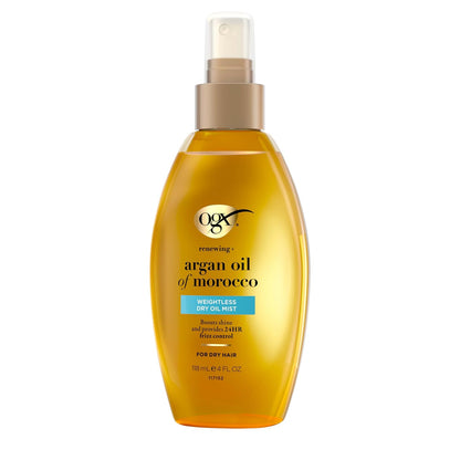 OGX Renewing Argan Oil of Morocco Weightless Healing Dry Oil Spray – Thoughtful Birthday Gift for Her, Tames Frizz and Split Ends, 4 Fl Oz
