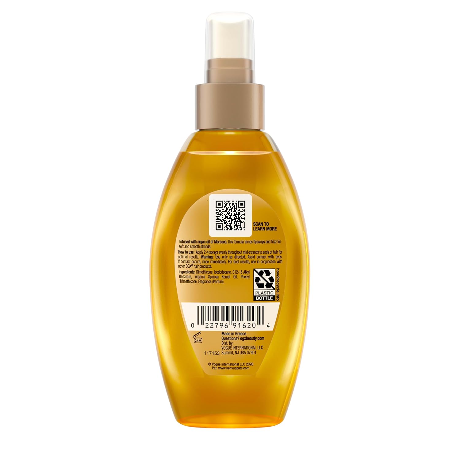 OGX Renewing Argan Oil of Morocco Weightless Healing Dry Oil Spray – Thoughtful Birthday Gift for Her, Tames Frizz and Split Ends, 4 Fl Oz