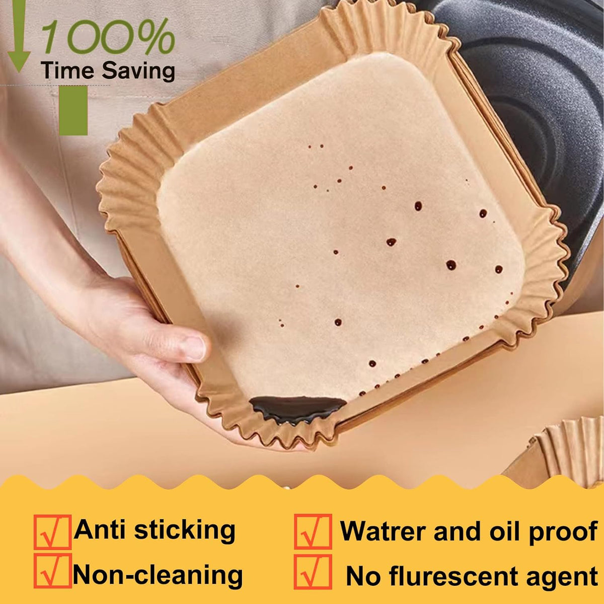 oil-proof and water-proof no-leak design to keep appliance interior clean