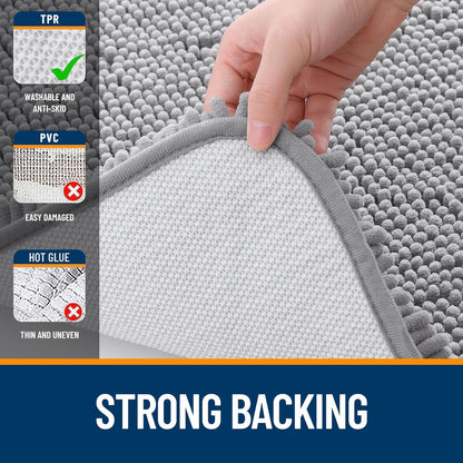 OLANLY Cozy Kids Bath Mat Set – Soft, Washable Floor Rug for Pet Door and Family Spaces