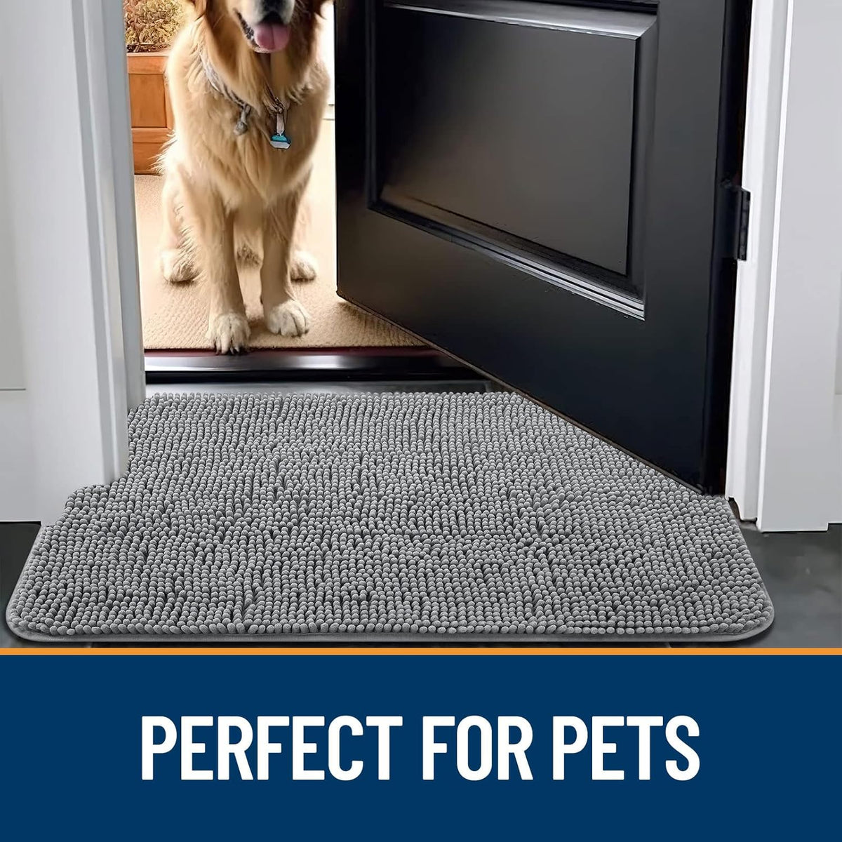 OLANLY Self-Care Dog Mat – Spa-Like Chenille Drying Mat for After-Bath and Post-Walk Routine, Gentle on Sensitive Paws