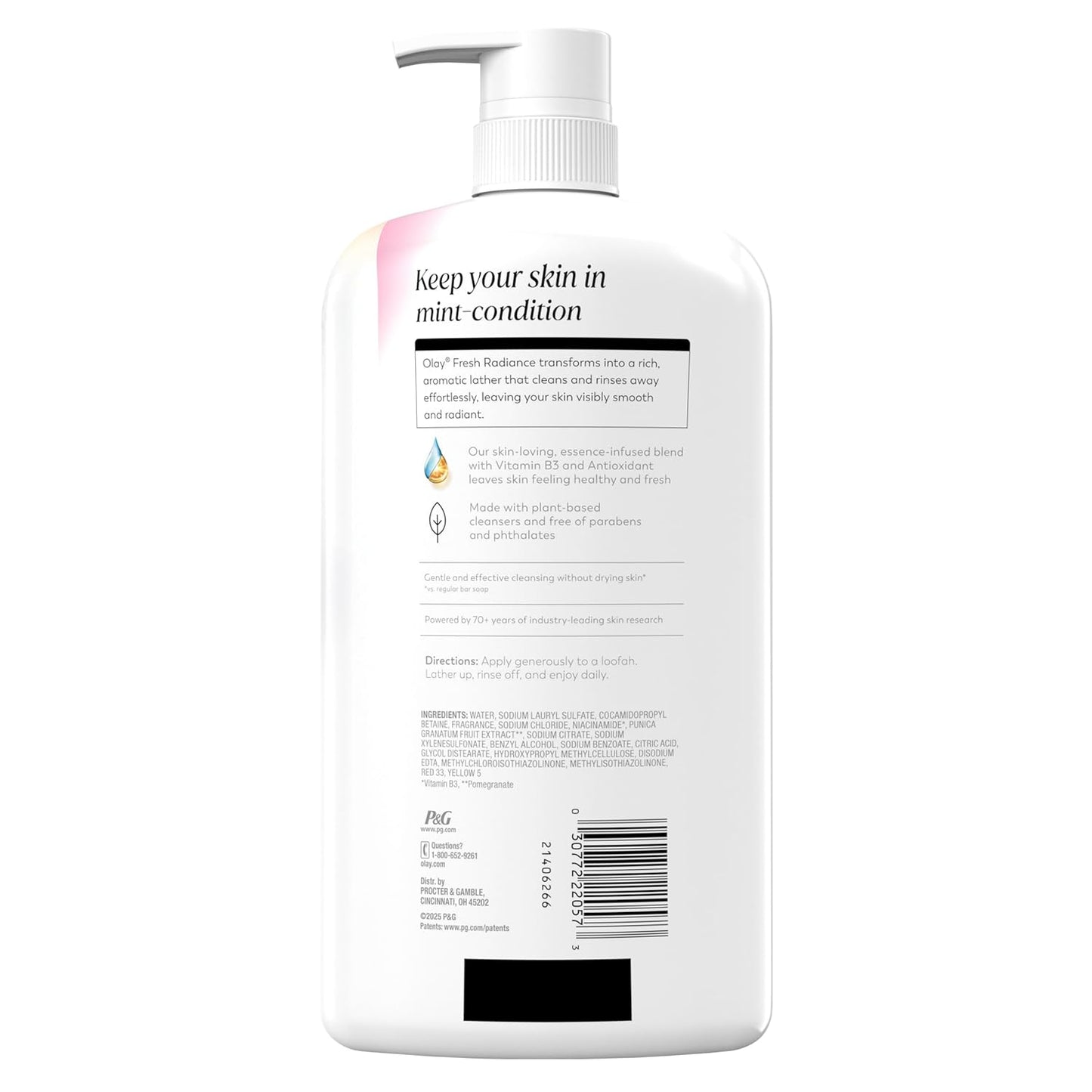 Olay Body Wash – Clean Formula, No Parabens, Effortless Daily Cleansing