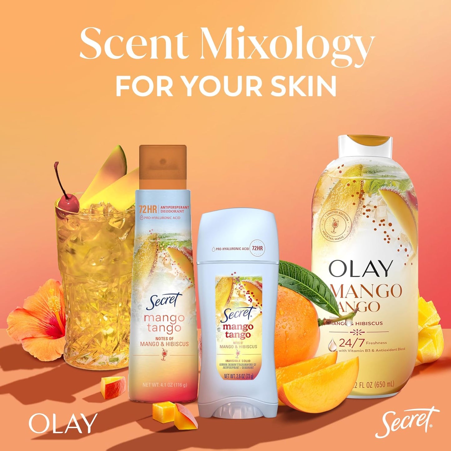 Olay Body Wash for Women – Mango Tango Mocktail Scent for a Fragrance-First Shower and Yoga Room Reset
