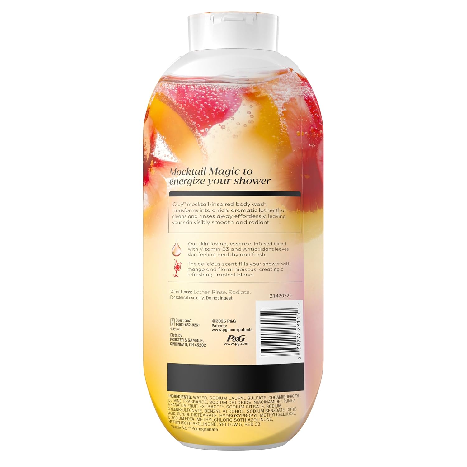 Olay Body Wash for Women – Mango Tango Mocktail Scent for a Fragrance-First Shower and Yoga Room Reset