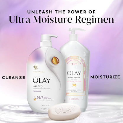 Olay Body Wash for Women – Unscented Daily Essential with Hyaluronic Acid & Clean, Simple Formula