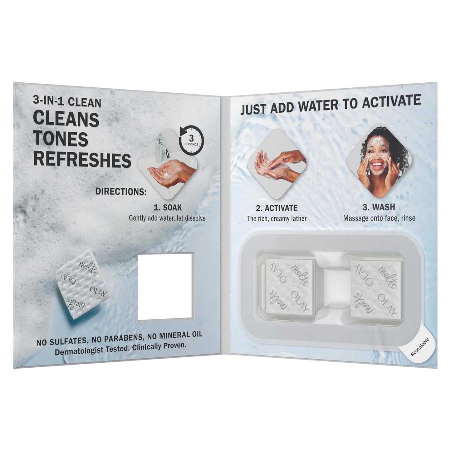 Olay Cleansing Melts Vitamin C – TSA-Friendly Spill-Proof Face Wash for Carry-On and Weekend Getaways, 12 Pads
