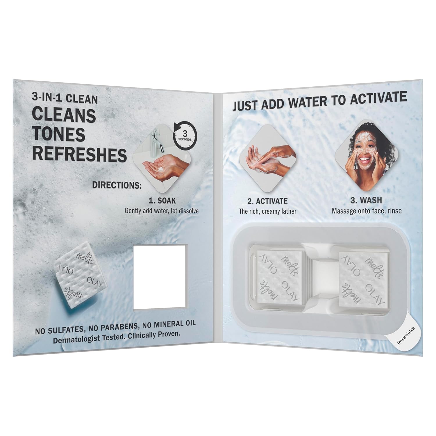 Olay Cleansing Melts Vitamin C – TSA-Friendly Spill-Proof Face Wash for Carry-On and Weekend Getaways, 12 Pads