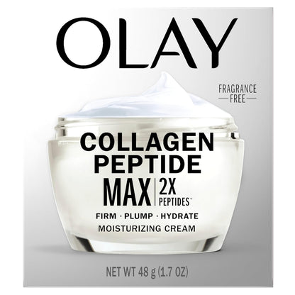 Olay Collagen Peptide Face Moisturizer – Clean, Fragrance-Free Anti-Aging Cream for Minimal Routines