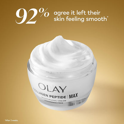 Olay Collagen Peptide Face Moisturizer – Clean, Fragrance-Free Anti-Aging Cream for Minimal Routines