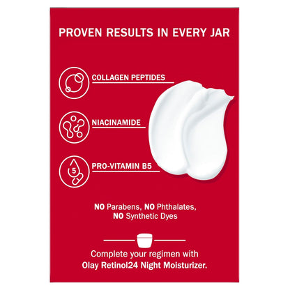 Olay Collagen Peptide Face Moisturizer – Clean, Fragrance-Free Anti-Aging Cream for Minimal Routines