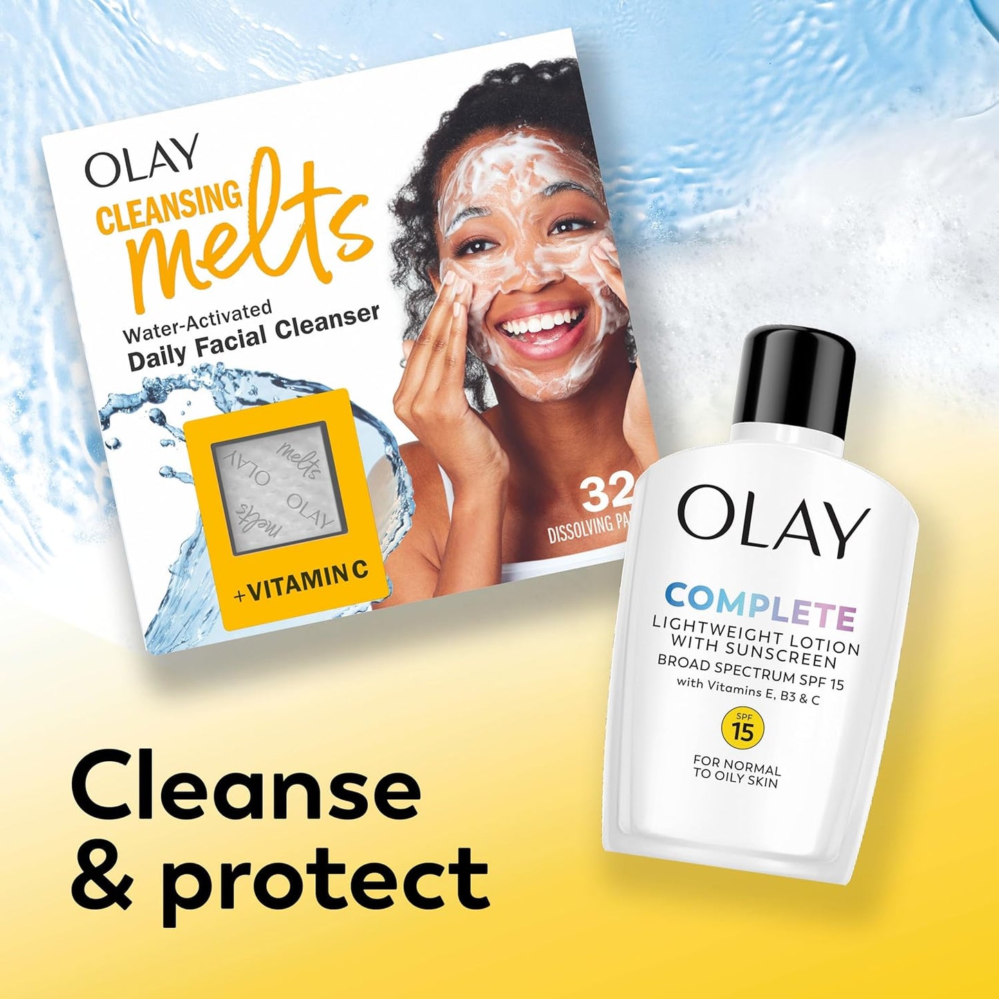 Olay Complete All Day Moisturizer with SPF 15 – Niacinamide Vitamin C Self-Care Staple for Morning Rituals