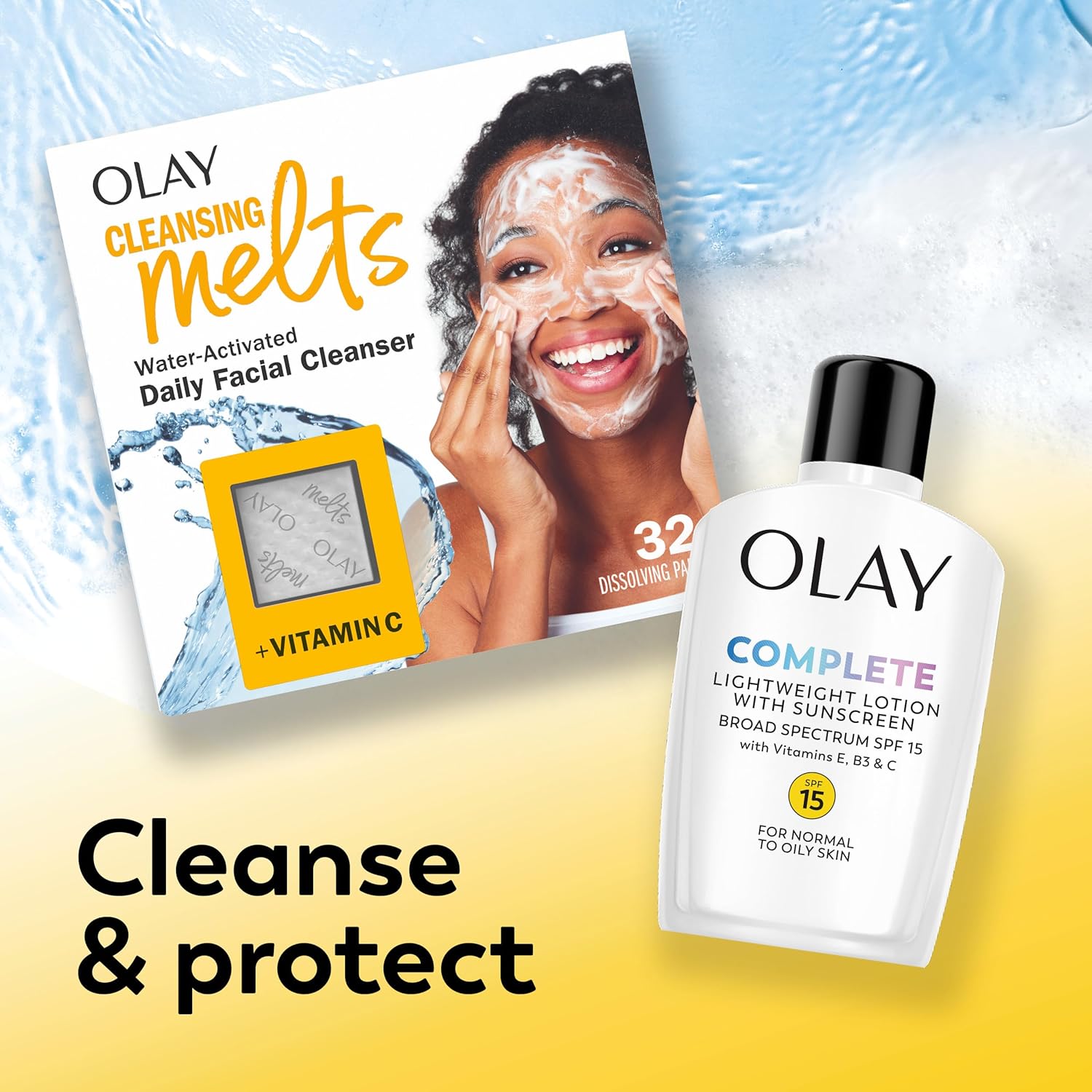 Olay Complete All Day Moisturizer with SPF 15 – Niacinamide Vitamin C Self-Care Staple for Morning Rituals