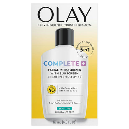 Olay Complete+ Premium Face Moisturizer with SPF 40 – Elevated Daily Skincare Ritual