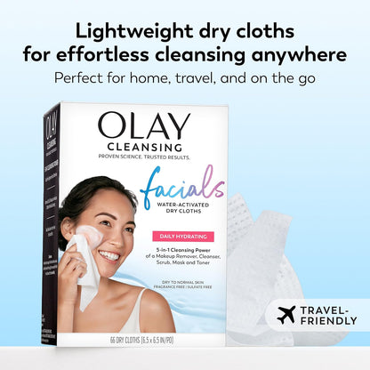 Olay Hydrating Facial Wipes – Safe, Flameless Skincare for Busy Households