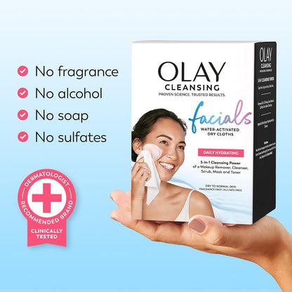 Olay Hydrating Facial Wipes – Safe, Flameless Skincare for Busy Households
