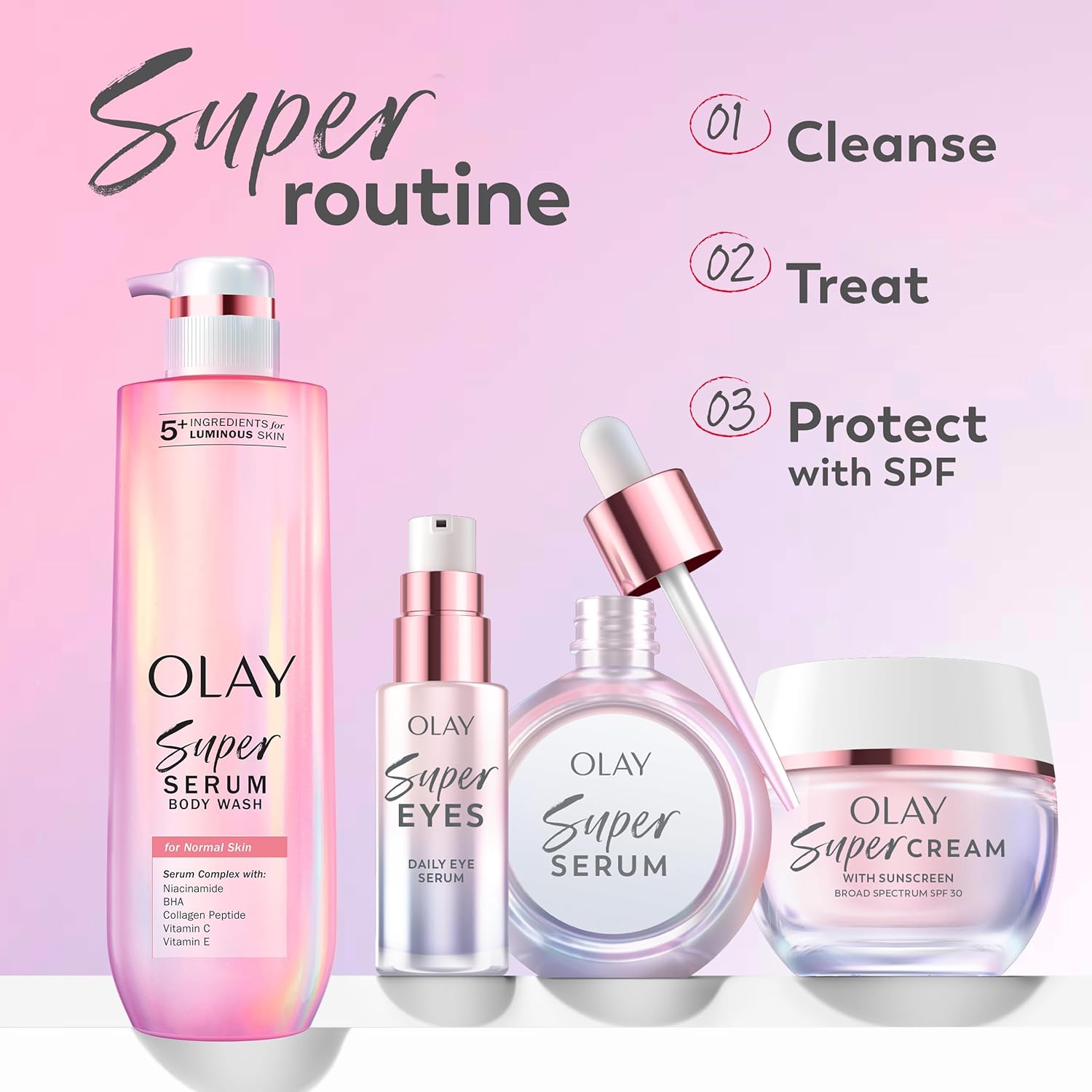 Olay Super Serum – Bedside Skincare Sanctuary, Collagen & Vitamin C for Radiant Rest
