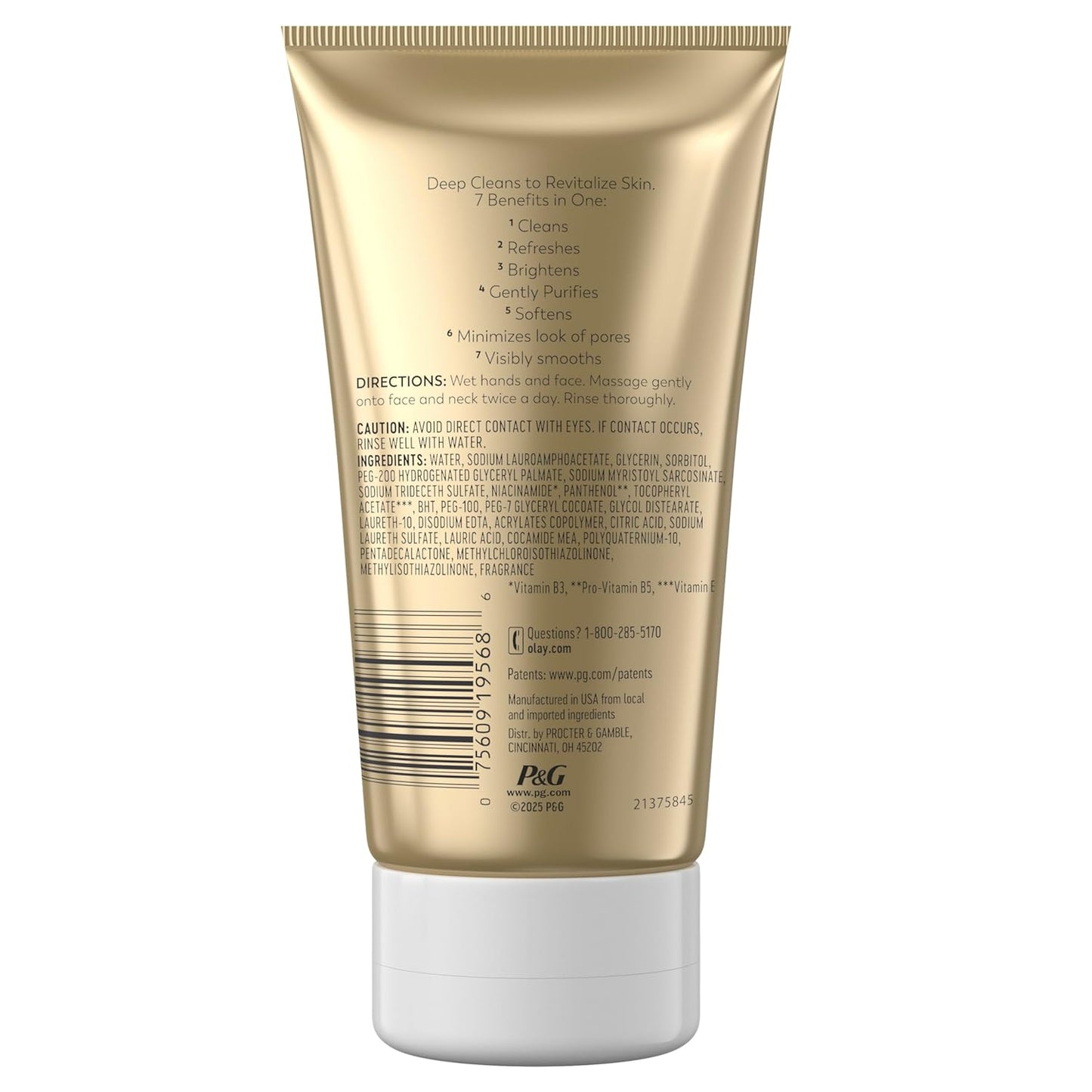 Olay Total Effects Revitalizing Cleanser Gift Set – Skincare Essentials for Her, Pack of 3