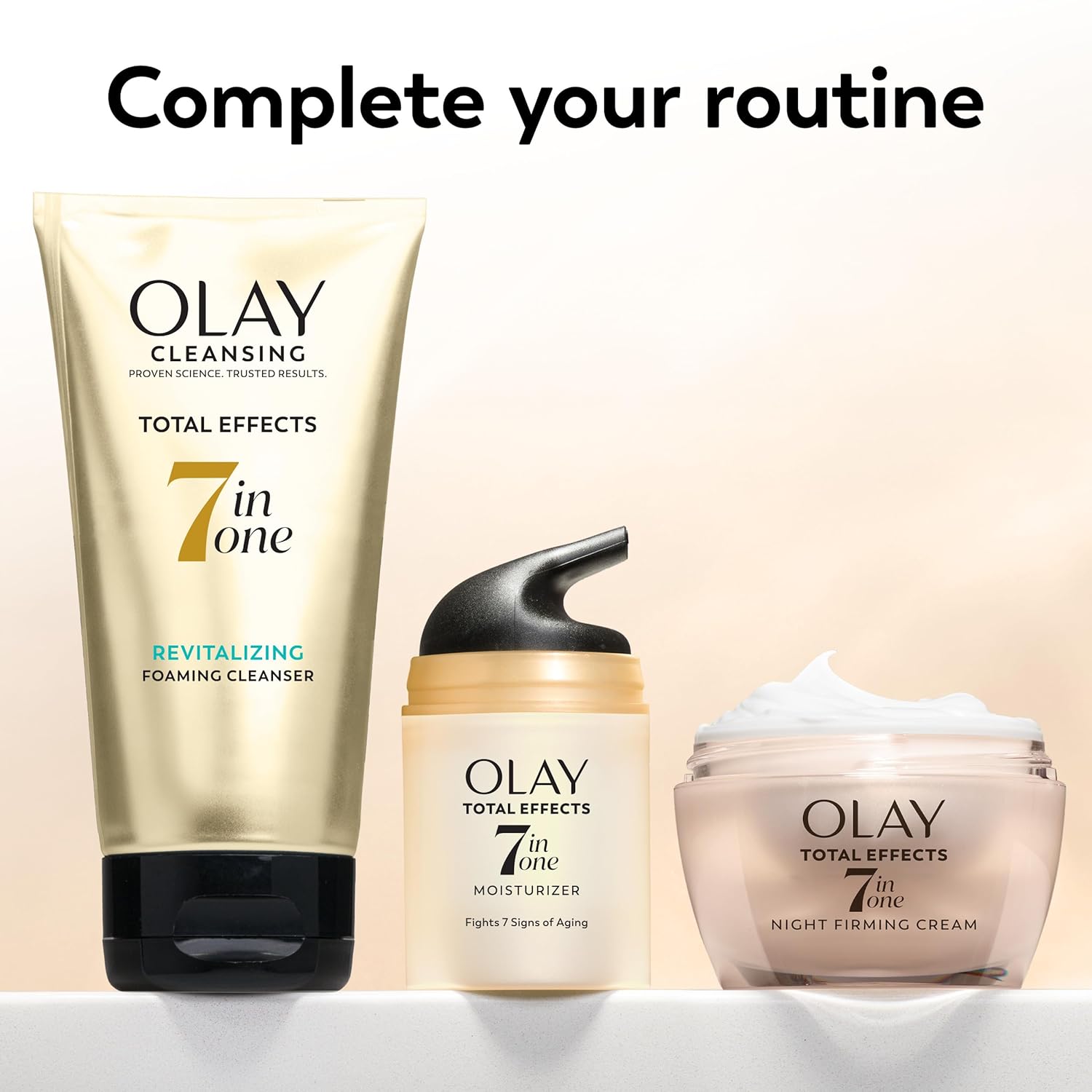 Olay Total Effects Revitalizing Cleanser Gift Set – Skincare Essentials for Her, Pack of 3