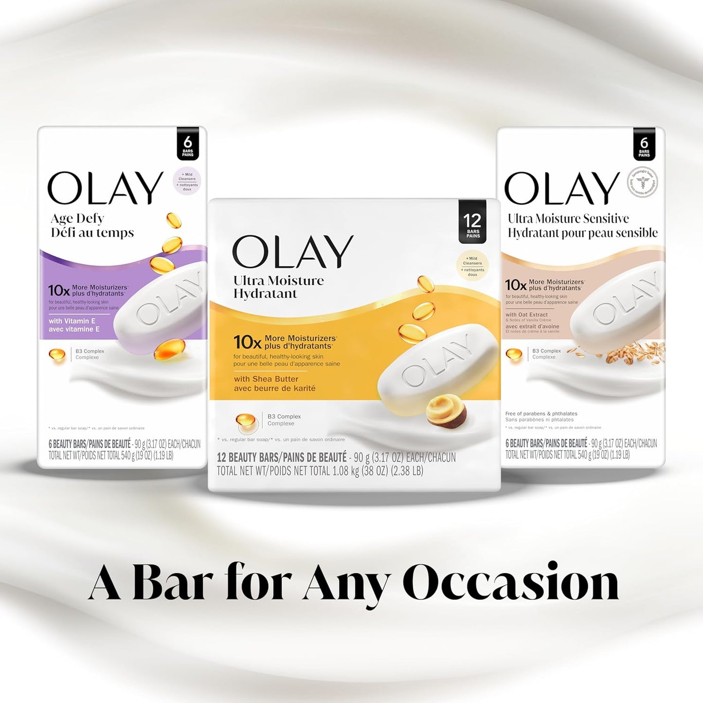 Olay Ultra Moisture Beauty Bar – Clean, Simple Daily Cleanser for Minimalist Bathrooms