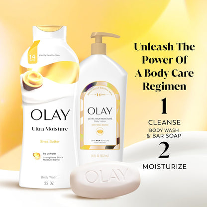 Olay Ultra Moisture Beauty Bar – Clean, Simple Daily Cleanser for Minimalist Bathrooms