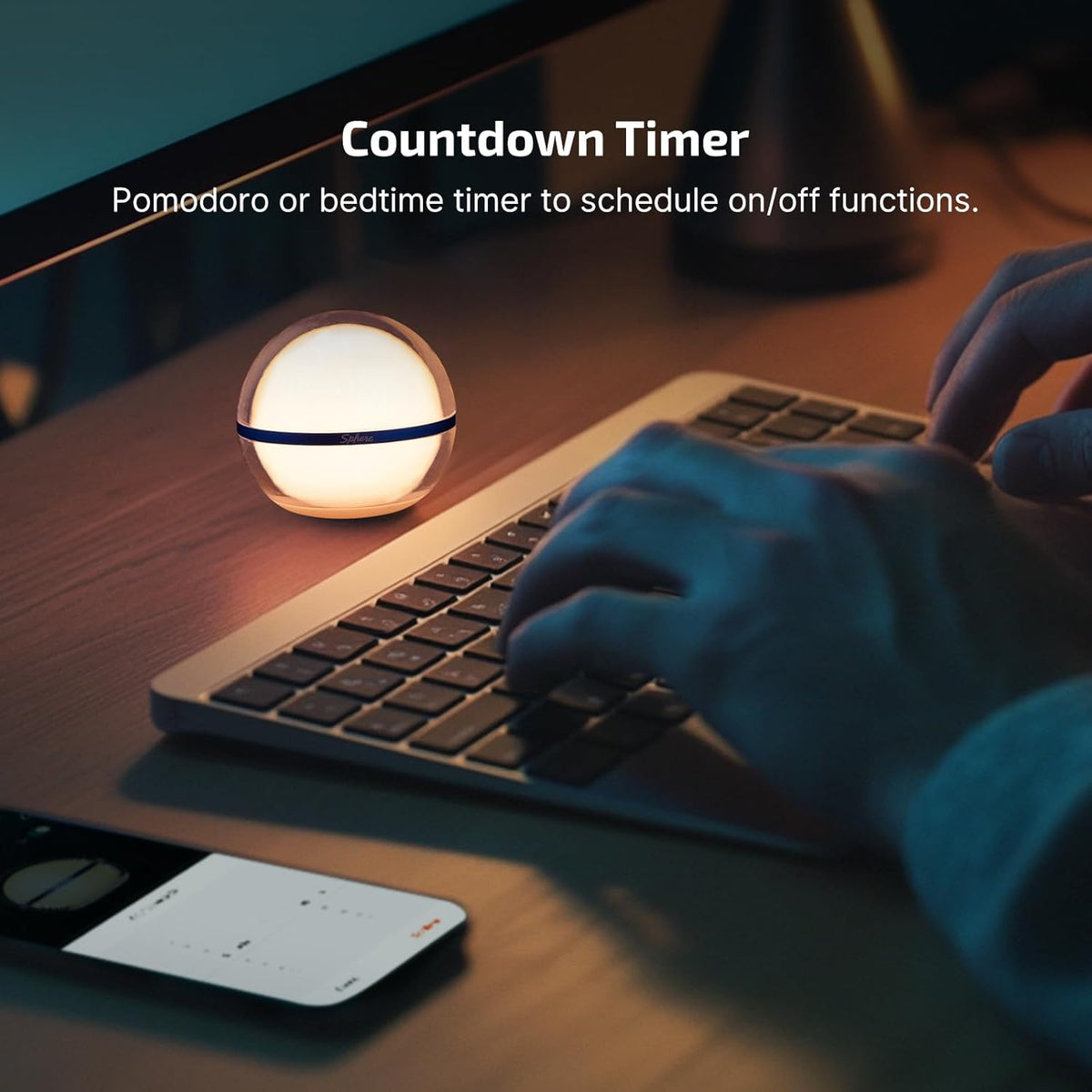 OLIGHT Sphere Ambient Lamp – Unique Housewarming Gift for Couples Featuring Music Sync and 20 Customizable Lighting Modes