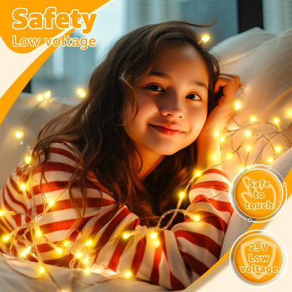 Ollny 40FT Fairy Lights – Housewarming Gift Idea for New Homeowners, Cozy Indoor Outdoor Lighting with Timer