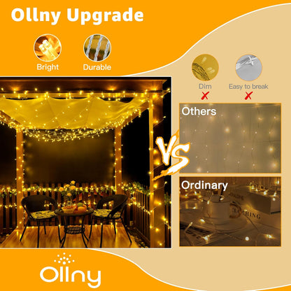 Ollny 40FT Fairy Lights – Housewarming Gift Idea for New Homeowners, Cozy Indoor Outdoor Lighting with Timer