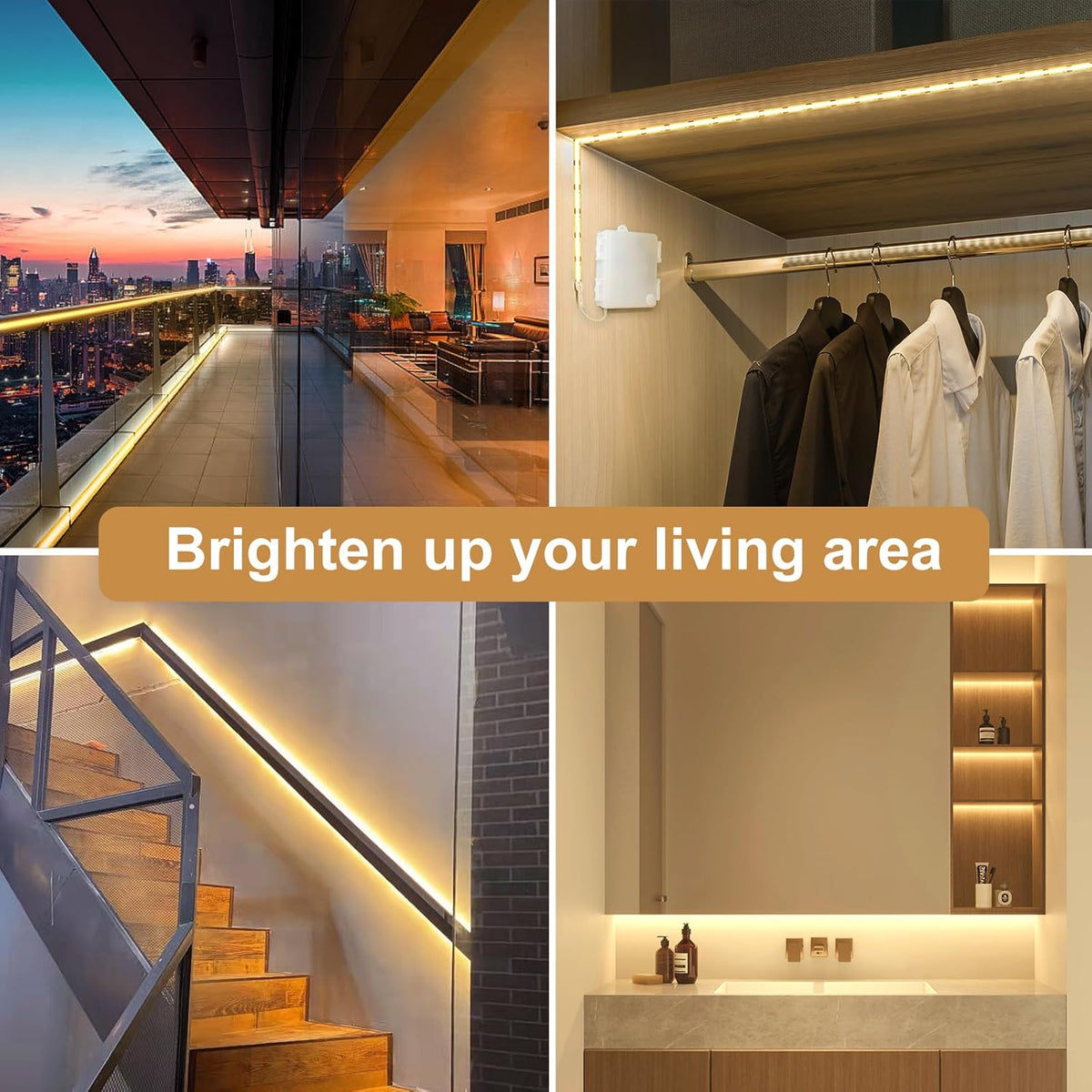 OMIKA COB LED Strip Lights – Thoughtful Housewarming Gift for Her, Remote Controlled Dotless Tape with Timer and 15 Color Options
