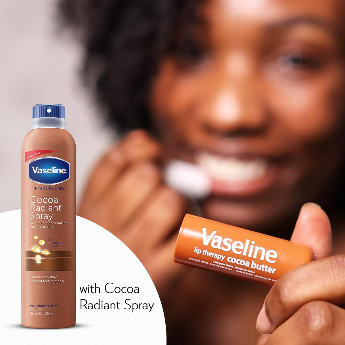 one 0.16 oz vaseline lip therapy cocoa butter lip balm tube
