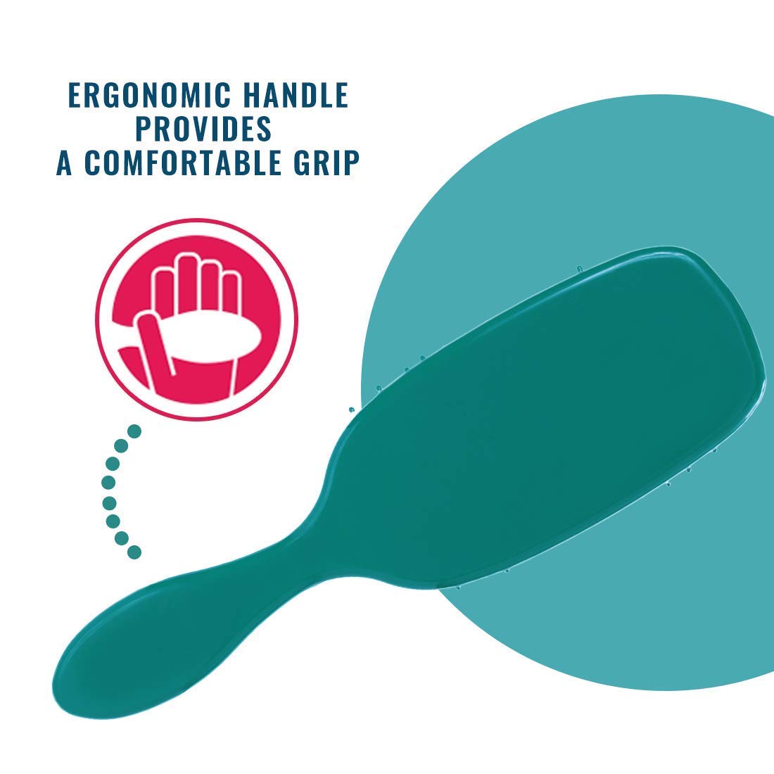 one-size ergonomic handle designed for comfortable grip during longer grooming sessions