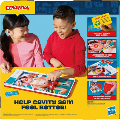 Operation Electronic Board Game – Birthday Gift for Kids Ages 6+ with Doctor Carrying Case