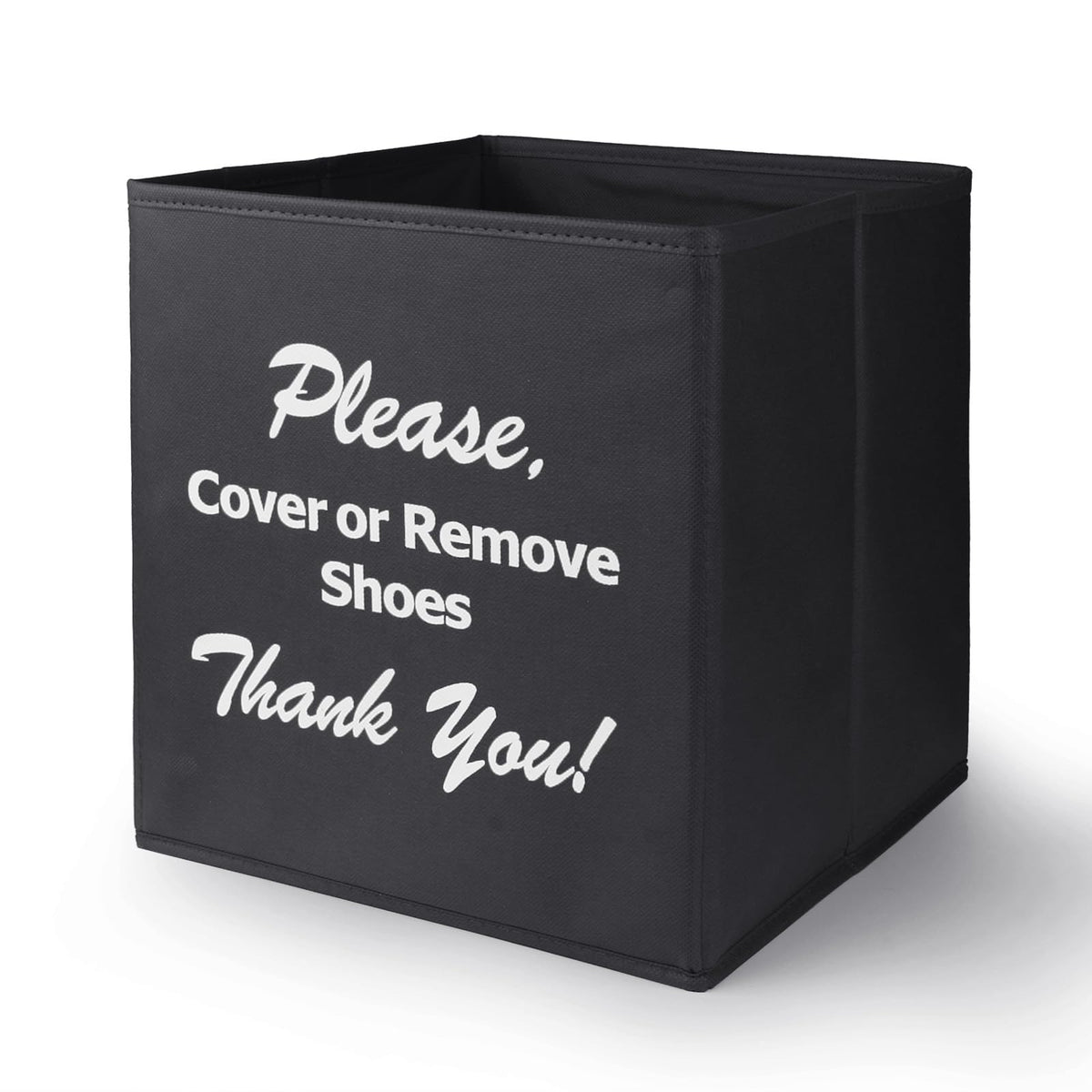 Opret Large Shoe Cover Box Black, Real Estate Agent Supplies, Disposable Shoe Cover Dispenser Box for Open House, Foldable Storage Bin