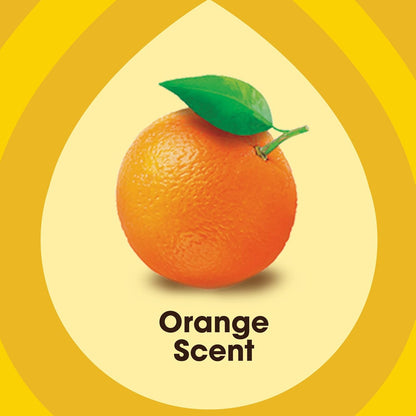 orange scent built into the formula for a fresh post-cleaning aroma