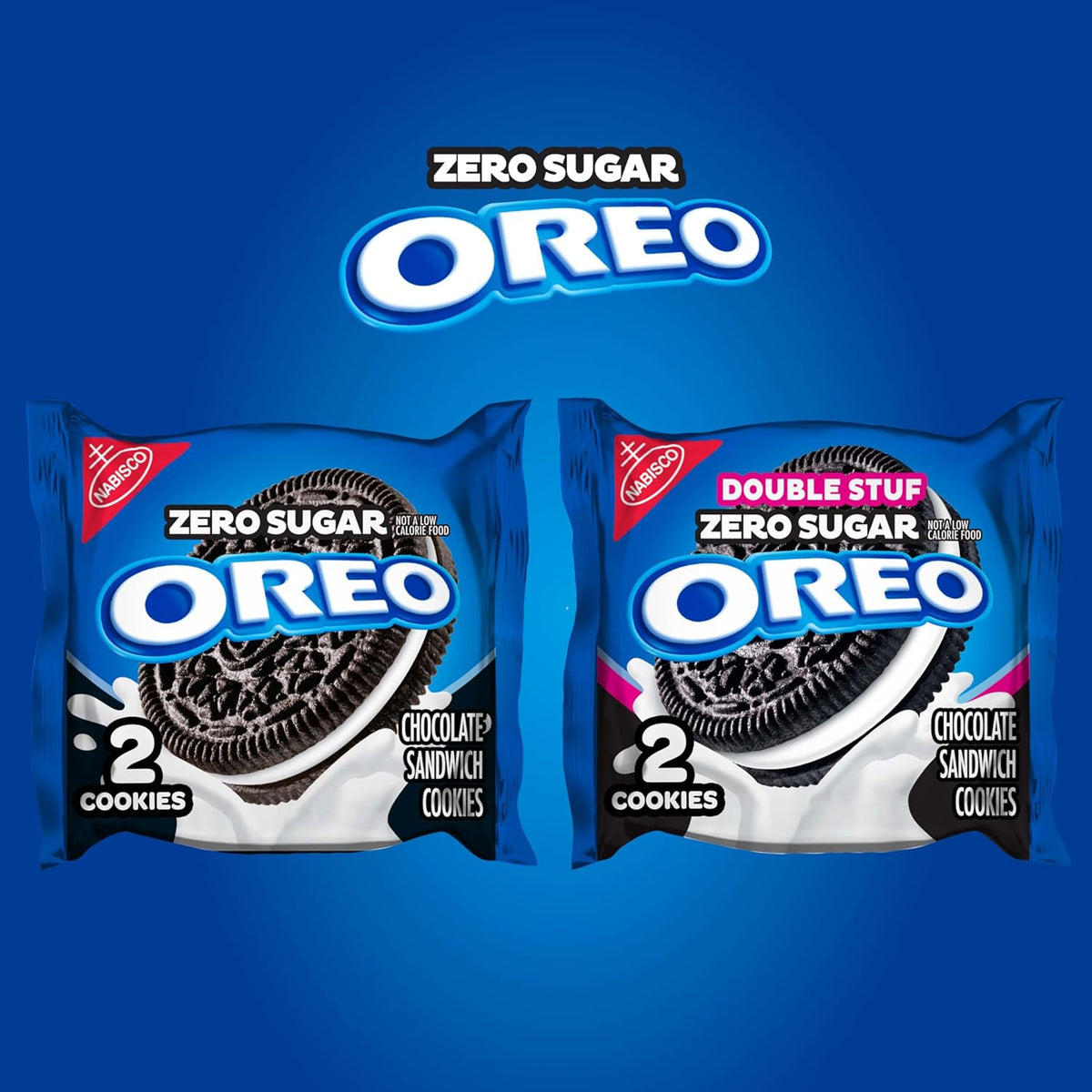 OREO Double Stuf Zero Sugar Variety Pack – After-School Snack for Kids, Pre-Portioned Pantry Cookies